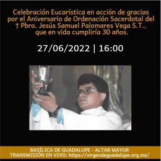 Celebración Eucarística en acción de gracias por el Aniversario do Ordenación Sacerdotal del Pbro.